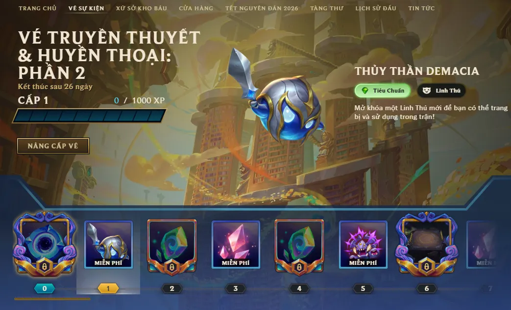 Vé Truyền Thuyết & Huyền Thoại: Phần 2+